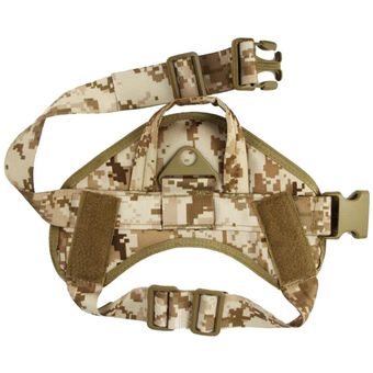 Chaleco táctico para perro #Desert Digital chaleco de nailon 1000D para mascotas de la policía del ejército ropa para perro de caza arnés de entrenamiento de combate militar MOLLE para el servicio del perro 