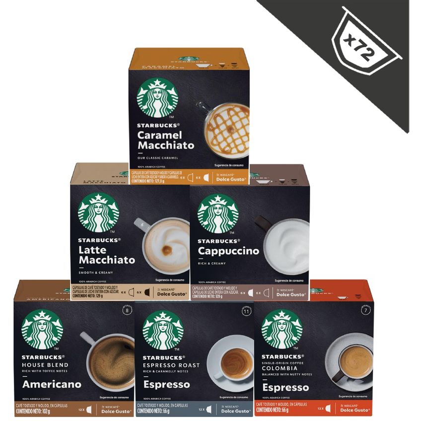 Cápsulas de Café Starbucks Sabores Infaltables X6 Cajas