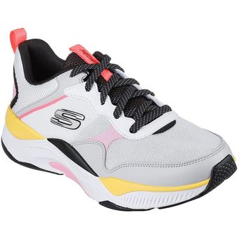 Tenis Skechers Mira Color Blanco Rosa Negro para Mujer Linio