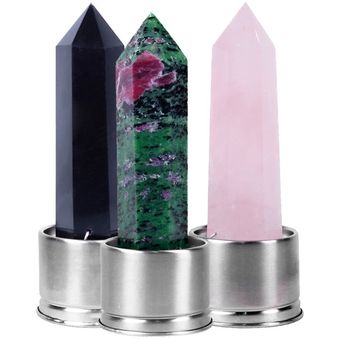 Natural de cristal hexagonal único pilar acentuado de fondo de la botella de agua neto Botella Decoración de mesa de cristal de piedras preciosas de agua 