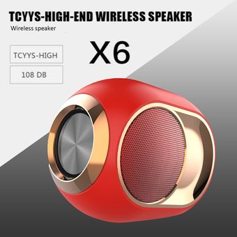 X6 portátil Mini Fútbol Wireless Speaker Mic HIFI Super Bass USB de la ayuda 