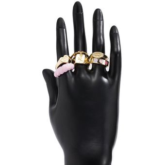 Anillos fijados color roscado roscado anillo de dedo en forma de corazón anillo ajustable 