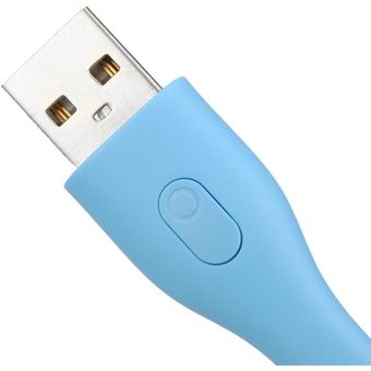 azul Azul Luz LED Original Xiaomi con USB para Power Bank Plus 