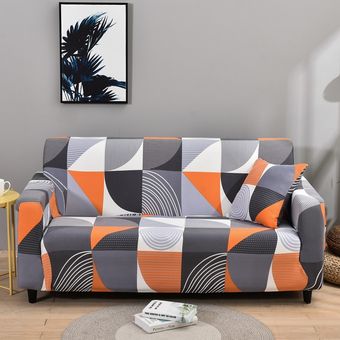 fundas de sofá elásticas para sala de estar,funda de sofá a cuadros,decoración del hogar,1234 asientos #Color 15 