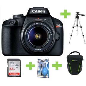 Cámara Canon EOS Rebel T100+lente18 55mm+32GB+Bolso+Kit+Tripode
