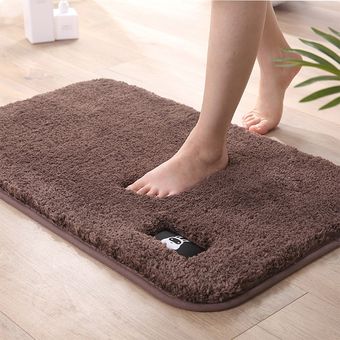 Alfombra antideslizante dormitorio alfombra absorbente marrón 