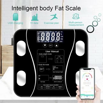 Báscula de cuerpo Bluetooth báscula inteligente inalámbrica Digital báscula de peso para baño báscula de peso corporal #style E HON 