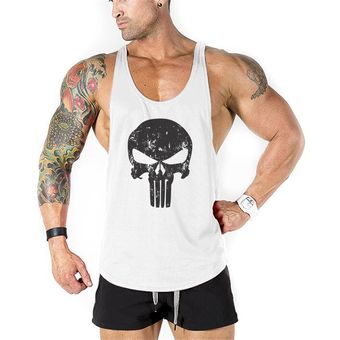 Camiseta de tirantes para hombre Casual estampado de moda Camisa sin mangas gimnasio Fitness String 