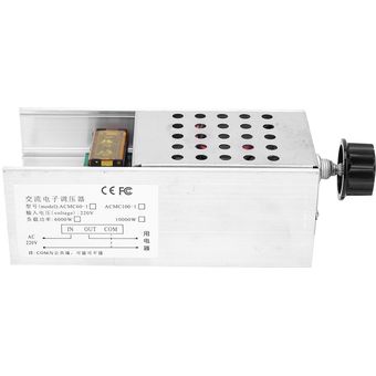 6000W 220V SCR AC Regulador de voltaje electrónico Control de velocida 