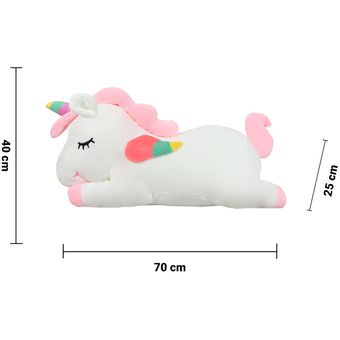 Unicornio de Peluche Kawaii Colorido Peluche Esponjoso Almohada 70 cm