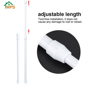 Adjustable Spring Loaded Tension Rod Shower Extendable Curtain Closet Window Rail Pole 
