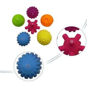 6pcs  set de integración sensorial del bebé bola del juguete bola de los niños de Educación Inicial 