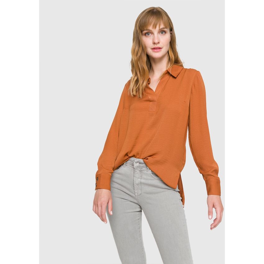 blusa naranja mujer