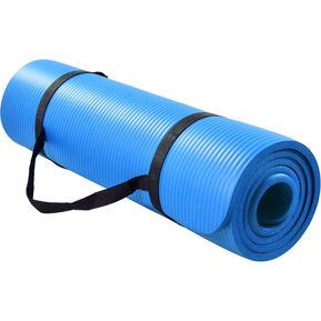 Tapete Yoga Pilates Azul Fitness Portatil Ejercicio