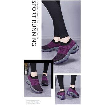 Púrpura Zapatillas de mujer mecedoras para caminar 