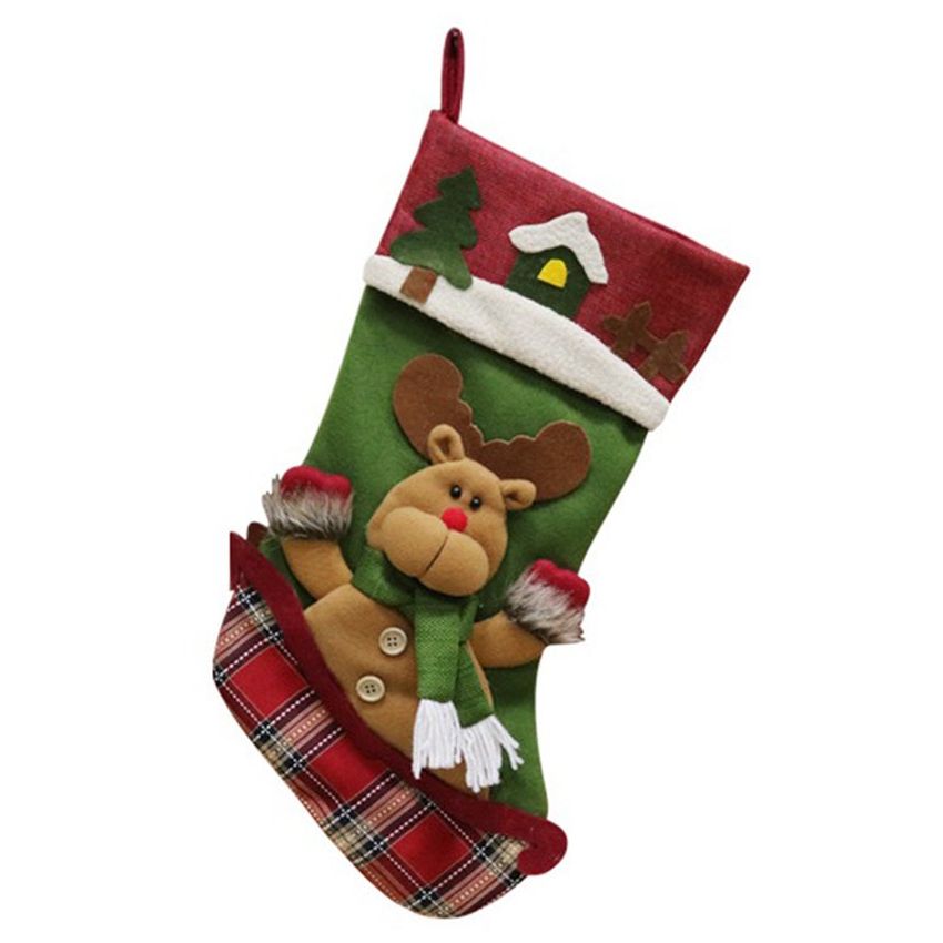 Calcetines de Navidad Bolsa de caramelo Decoraciones de Navidad Regalo de adornos de bolsa