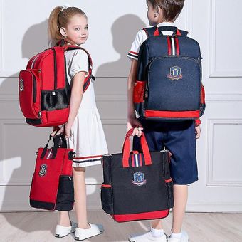 boys and girls lightening backpacks Schoolbags for primary school students 1-3-6 grades Black 