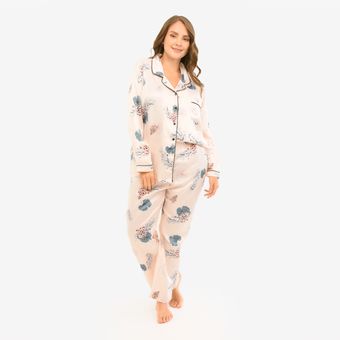 Pijama Mujer Dahla-Rosa 