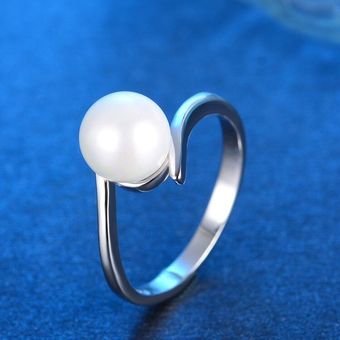 Shell Pearl 925 Dama De Plata Esterlina Dedo Anillo De Boda 
