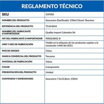 Tescoma - Azucarero Dosificador 150ml