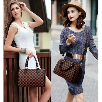 3 piezas  set Bolsa de hombro elegante de la vendimia de la mujer bolso de la almohadilla de moda del bolso 