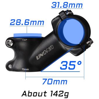MTB-eje de bicicleta 7,17,35 grados,ultraligero,31,8mm,60-130mm,piezas 