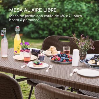 Mesa Plegable Rattan MPRR 180 (UNIQUE)