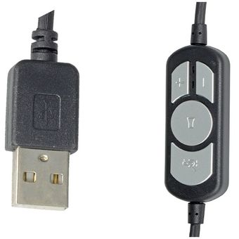 Diadema USB Jaltech Q2 con micrófono control de volumen 