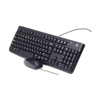 COMBO TECLADO + MOUSE LOGITECH MK120  USB ESPAÑOL - Negro — Cover company