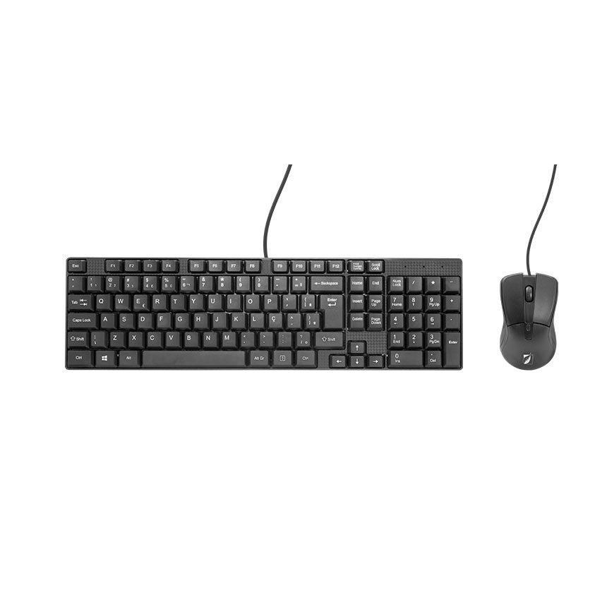 Kit de teclado Mitzu 18-8323 multimedia texturizado y mouse Alambrico
