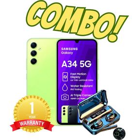 Samsung Galaxy A34 5G Dual 256 GB 8 GB RAM + Audífonos Powe...