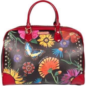 Maleta de mano Viaje Nicole Lee Weekender Butter Flower Black