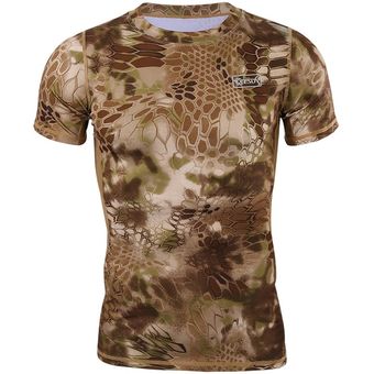 para caza escalada Camisa de camuflaje para hombre ejército militar ropa de acampada senderismo de secado rápido 