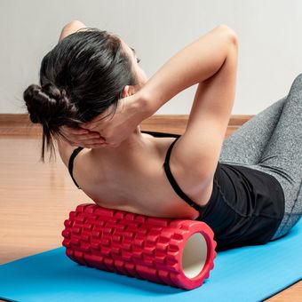 Yoga de la columna de espuma de Yoga Pilates rodillo de espuma para ejercicio tren deportivo gimnasio masaje ejercicio relajarse de rollos de bola de masaje de punta 
