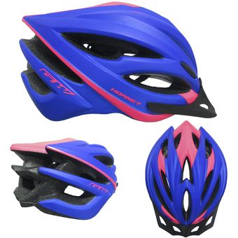 CASCO MTB RUTA GW HORNET AZUL ROSADO 