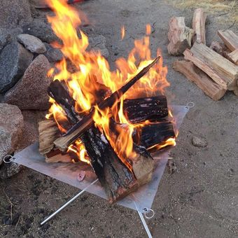 chimenea de malla Hoguera portátil al aire libre de acero inoxidable 