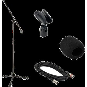 Pack de Accesorios Microfono Samson MK5 Stand BK 