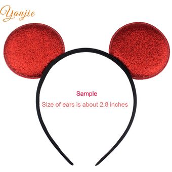 accesorios para el pelo de niños 1 par Diadema con orejas de ratón para niña y mujer 