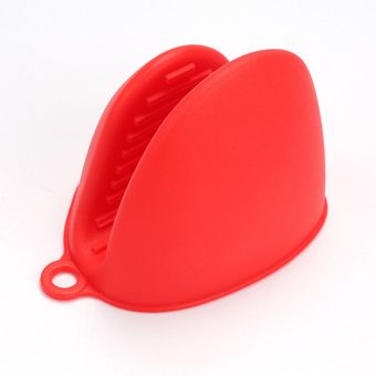 Guante de silicona resistente al calor para horno,accesorio para hornear pasteles,dedo corto,práctico soporte para olla,1 ud. 