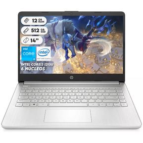 Computador Portátil Hp Intel Core i3 1215u 512Gb Ssd 12Gb Ram 14