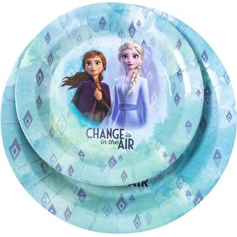 Decoraciones para fiesta de cumpleaños de Frozen Anna y Elsa vajilla desechable 