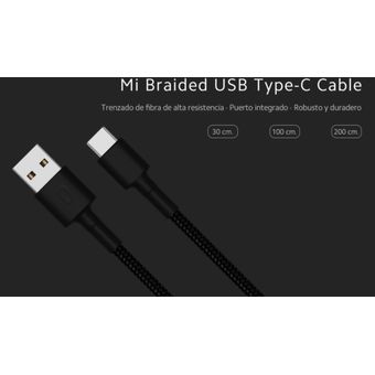 Cargador doble blanco + cable braided nylon tipo usb-c alto