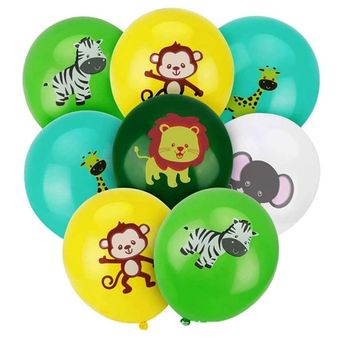 decoració globos de aluminio verde con números para niños 