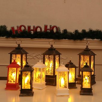 QIFU Santa Claus muñeco de nieve luz Feliz Navidad decoración para e 
