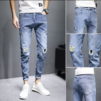 C 6792 Gris Jeans De Tamaño Grande Para Hombres 