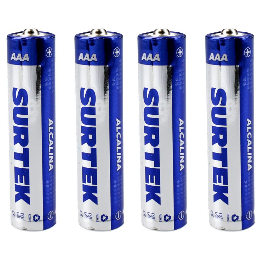 4 Pilas Alcalinas AAA Ni-MH 1.5v 650mAh Baterías Surtek