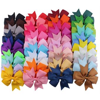 Coloridas niñas grandes cinta sólida cinta de pelo clips con horquillas grandes 