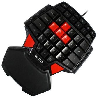 Teclado ergonómico para juegos con retroiluminación LED Mini Delux T9 