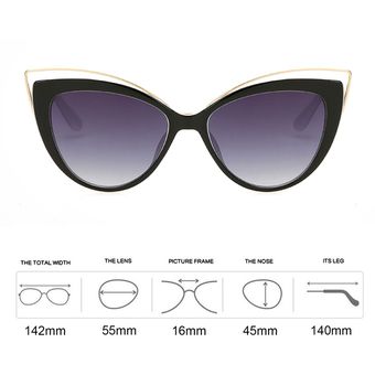 Gafas de sol retro UV 8200 Gafas de sol de moda marco negro 