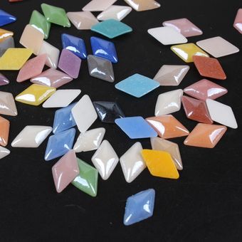 Brocade Cuentas De Cerámica Rómbica 16 Colores Mezclados Diy 